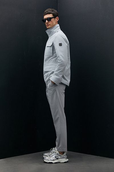 Lufian 111190348 Alex Smart Ανδρικό παντελόνι Chino Slim Fit Ανδρικό παντελόνι Stone