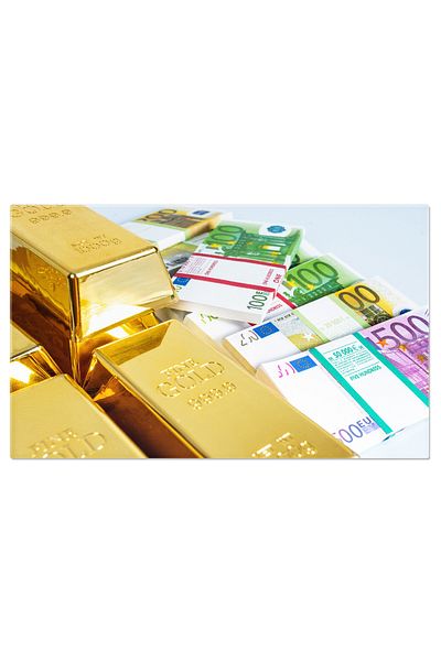 StoryGift Romania Tablou Canvas - Aur Si Investitii: Economie Si Finante, Investitii In Monede De Aur Si Baruri D