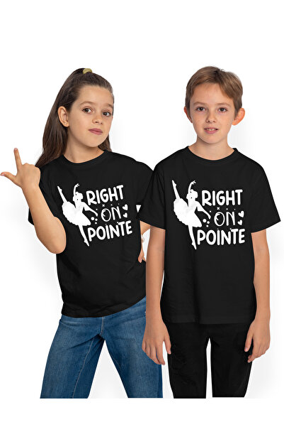 StoryGift Romania Tricou Copii Cu O Figura De Balerina Si Textul "right On Po...