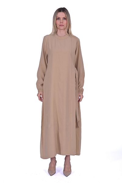 Invee 6958 Model Camel Modal Fabric Dress