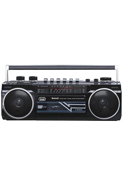 Trevi Retro portable cassette radio RR 501 BT FM, Bluetooth, MP3, USB, black