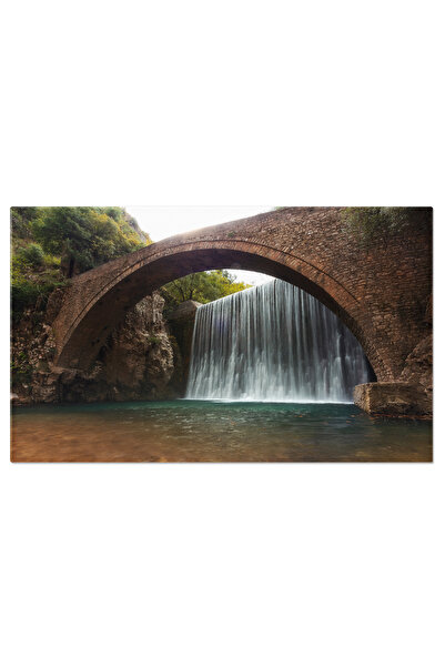 StoryGift Romania Tablou Canvas Pod Vechi Cu Cascada Arhitectura, Pod, Cascad...