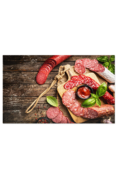 StoryGift Romania Tablou Canvas - Delicii Culinare - Salamuri Afumate Si Deli...