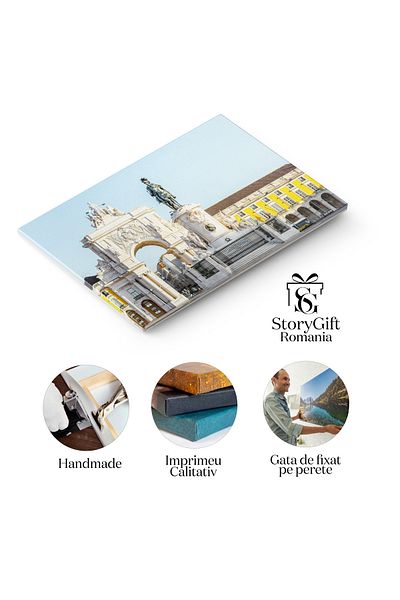 StoryGift Romania Tablou Canvas Orasul Lisabona In Portugalia, Lisabona, Piata, Arhitectura, Turism 2792