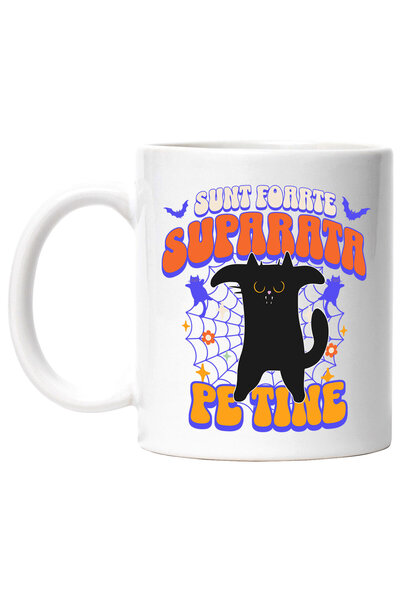 StoryGift Romania Cana cu Pisica Horror Text Sunt Foarte Suparata pe Tine Hal...