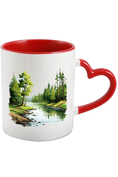 StoryGift Romania Cana cu un peisaj din natura | ilustratie | padure | forest...