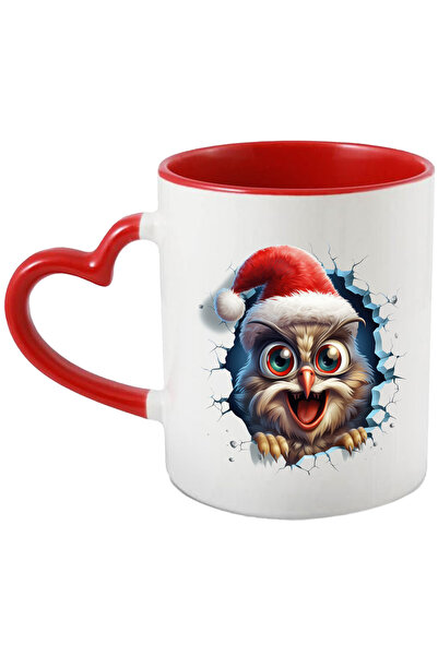 StoryGift Romania Cana cu o bufnita care poarta o caciula de Craciun | ilustr...