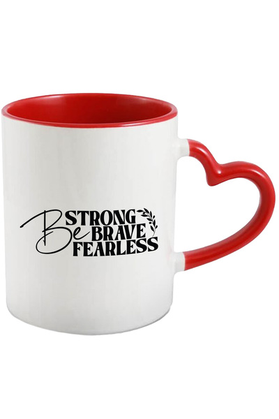 StoryGift Romania Cana pentru cei puternici, curajosi si fara frica cu Maner Inima Rosie, Cu Maner Inima Rosie STG