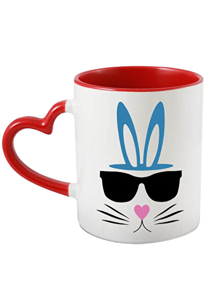 StoryGift Romania Cana cu ilustratie afisand un iepuras cu ochelari si cu nas...