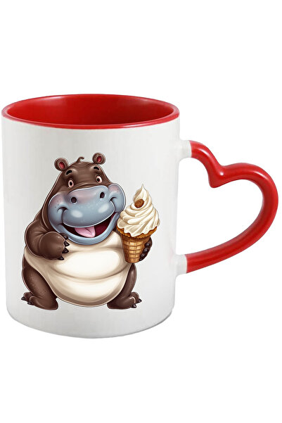 StoryGift Romania Cana cu un hipopotam care tine o inghetata cu vanilie | ilu...