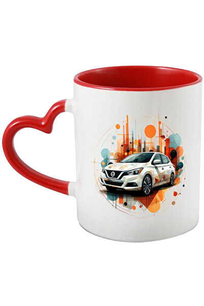StoryGift Romania Cana Cu Masina, Geometric, Cerc, Buline, Nissan Micra, Mult...
