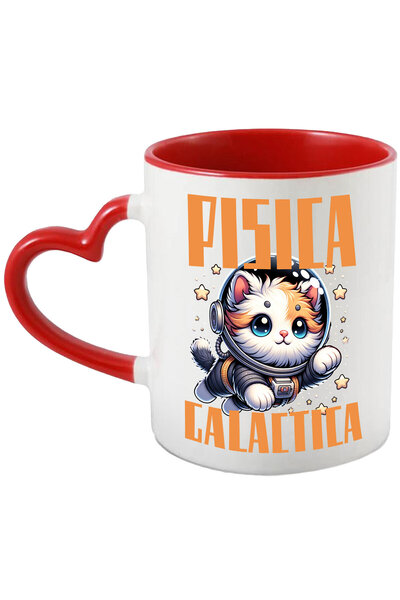 StoryGift Romania Cana cu Pisica In Costum De Astronaut Text Pisica Galactica...