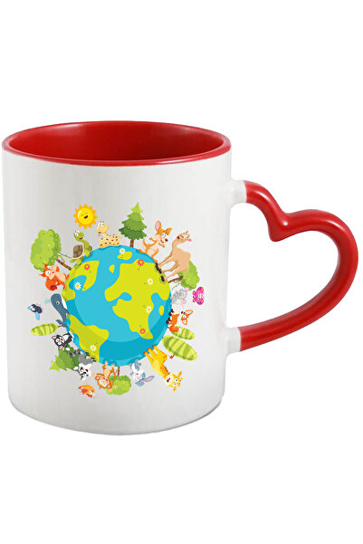StoryGift Romania Cana Cu Planeta, Ecologie, Animale, Copaci, Soare, Vulpe, G...
