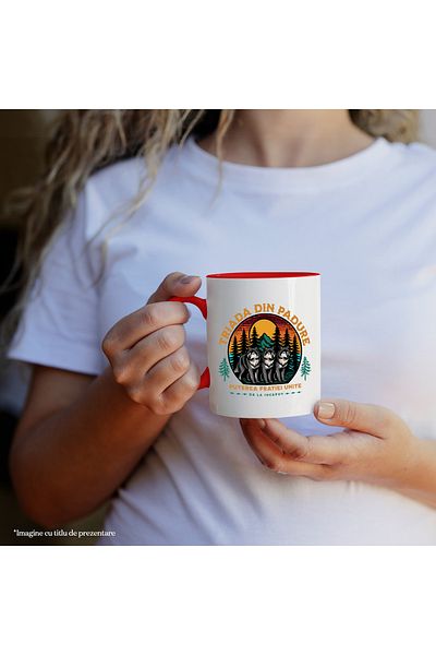 StoryGift Romania Mug Pack of wolves in the woods Puterea-brotherhood family, 330ml, Ceramic with R Handle, Cu,STG