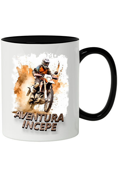 StoryGift Romania Cana Cu Mesaj Aventura Incepe, Motocross, Motocicleta, Mult...