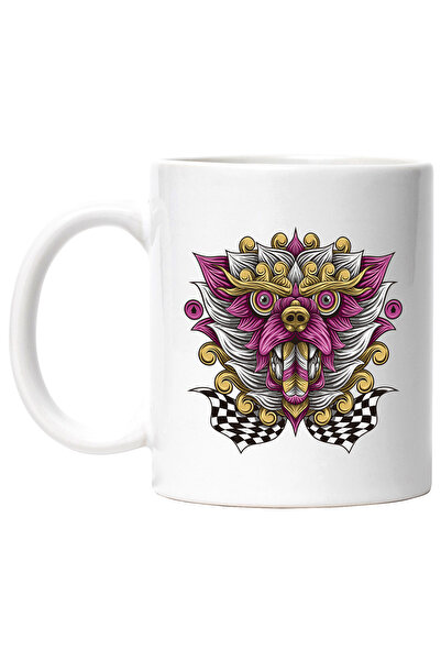 StoryGift Romania Cana Cu Dragon, Arta Abstracta, Finish, Steag, Multicolor 3...