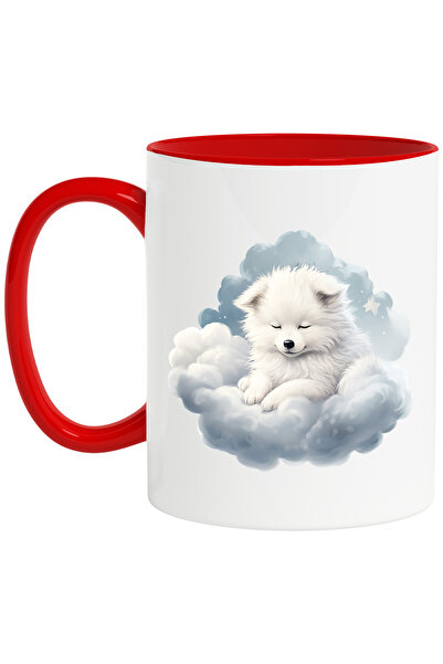 StoryGift Romania Cana cu un catel alb care doarme | ilustratie | somn | nori...