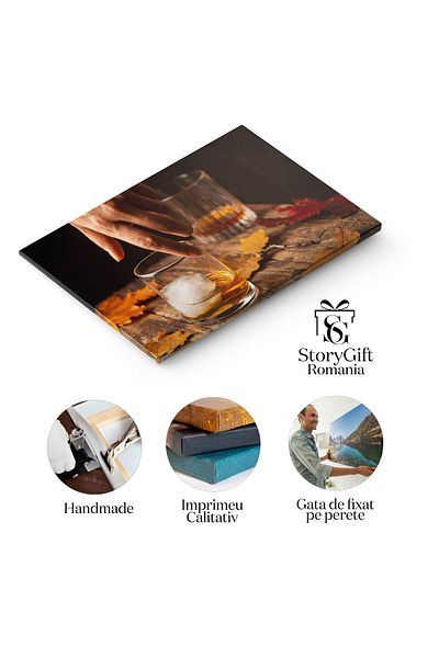 StoryGift Romania Tablou Canvas Cu Bucluc La Pahar: Arome Si Combinatii Spirituoase