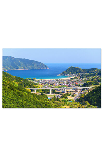 StoryGift Romania Tablou Canvas 120 x 80CM Seria Orasului Atashika la Plaja A...