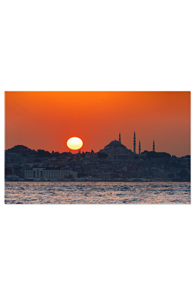 StoryGift Romania Tablou Canvas Apus In Istanbul, Turcia, Cer Colorat, Frumusetea Naturala, Vegetatie. 4351