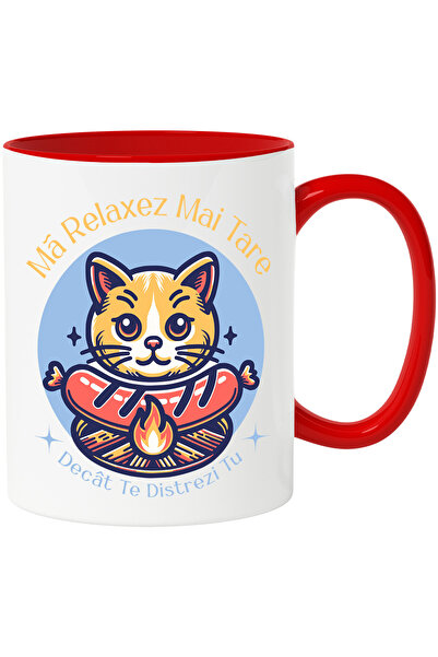 StoryGift Romania Cana Mă relaxez mai tare decat te distrezi tu pisica gratar...