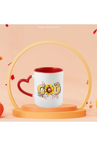 StoryGift Romania Cup with the Lord Jesus Christ with the message "In God we trust", religion, illustration, , With ,STG.
