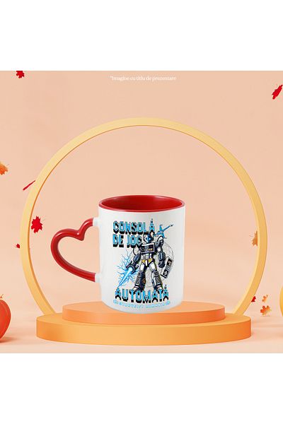 StoryGift Romania Mug Automatic Game Console Robot Tall Video Games, 330ml, Ceramic with Handle, With, STG