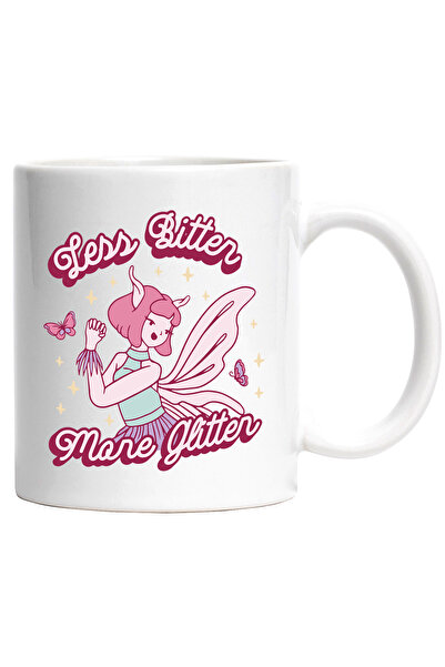 StoryGift Romania Cana Cu Mesaj In Engleza Less Bitter More Glitter, Zana, Fl...