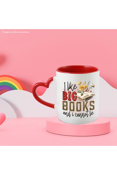 StoryGift Romania Mug with the message "I like big books and I cannot lie", book, illustration, literature, With ,STG.