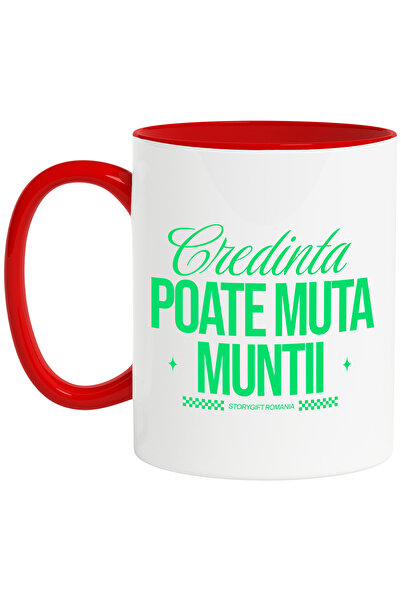 StoryGift Romania Cana Citata Motivational Text Credinta Poate Muta Muntii, 3...