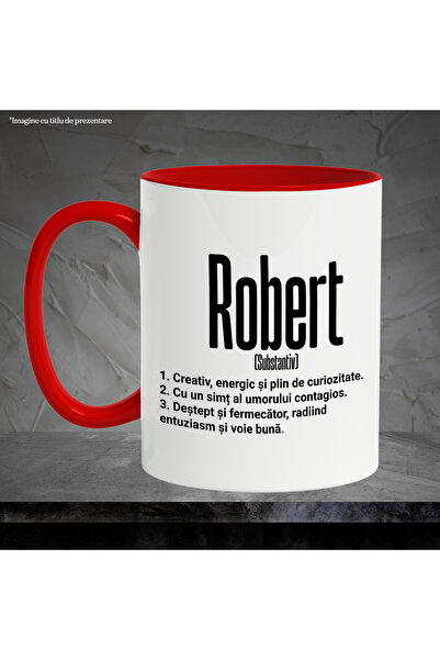 StoryGift Romania Mug With The Name Robert, With Motivational Message, Creative, Energetic, Curious, Smart,, With ,STG.