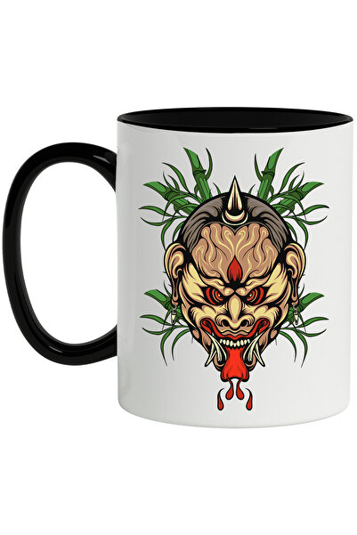 StoryGift Romania Cana Cu Masca Oni, Bamboo, Sange, Cercei, Asiatic, Demon, M...