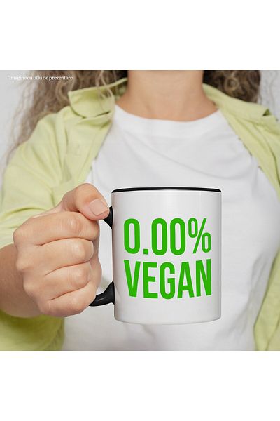 StoryGift Romania Cana Cu Mesaj Haios In Limab Romana 0,00% Vegan Carne Mancare Pofticios, Ceramic, Cu ,stg
