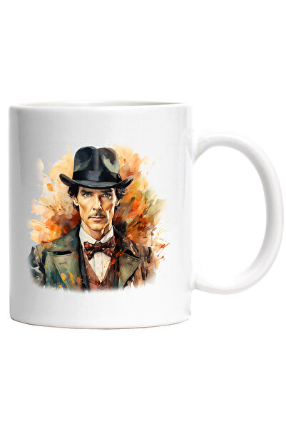 StoryGift Romania Cana Cu Benedict Cumberbatch, Seriale TV, Sherlock Holmes, Multicolor 330 ml, Ce, Cu Maner Alb