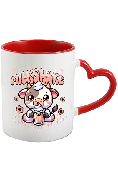 StoryGift Romania Cana cu Vaca Adorabila Cu Pahar Roz Text Milshake, Natura, ...