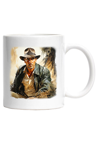 StoryGift Romania Cana Cu Indiana Jones, Personaj Fictiv, Iubitori De Filme, Multicolor 330 ml, Ce, Cu Maner Alb