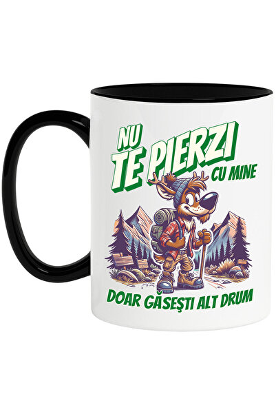 StoryGift Romania Cana cu Ren Calator Printre Munti Cu Rucsac Text Nu Te Pier...