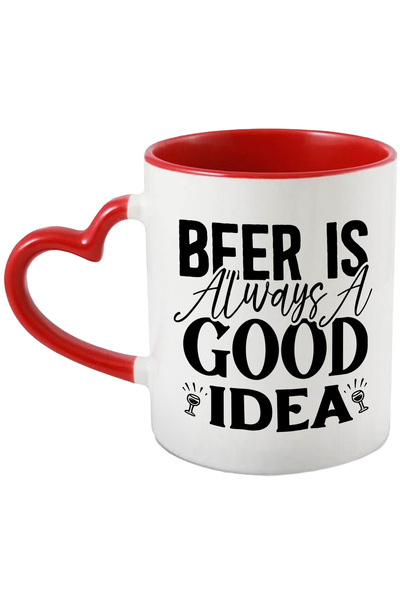 StoryGift Romania Cana cu mesajul in engleza "Beer is always a good idea" - b...
