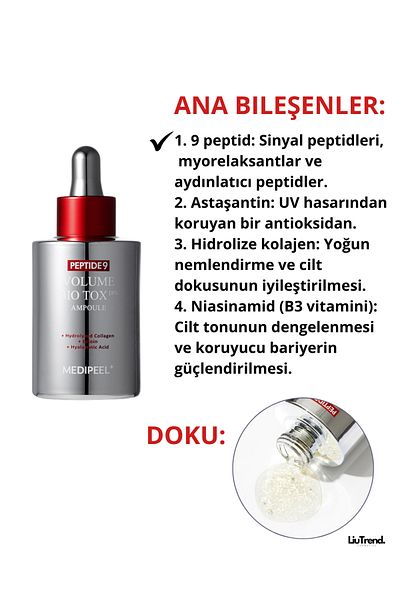 Medipeel Peptide 9 Volume Bio Tox Ampoule Pro 100 ml Peptide Ampoule Containing Volufilin for Wrinkles M0067