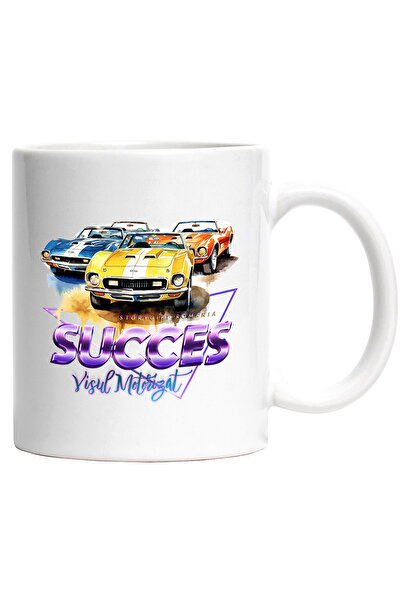 StoryGift Romania Cana Cu Mesaj Succes Visul Motorizat, Triunghi, Masini Vint...