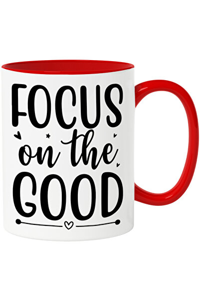 StoryGift Romania Cana cu inimioare si textul "Focus on the good" - focuseaza...
