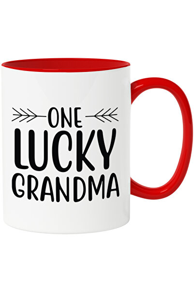 StoryGift Romania Cana cu textul "One lucky grandma" - o bunica norocoasa fer...