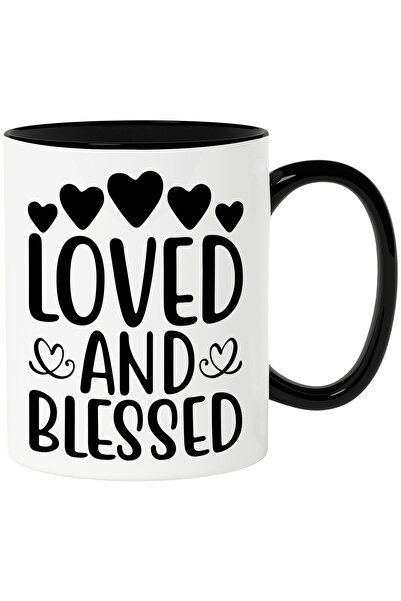 StoryGift Romania Heart Mug for Beloved and Blessed Women with Black Handle, ...