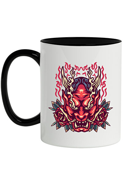 StoryGift Romania Cana Cu Monstru, Masca Oni, Flacari, Trandafiri, Frunze, Mu...