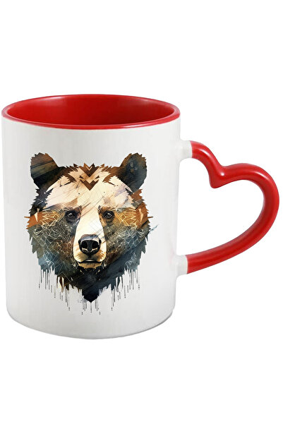 StoryGift Romania Cana Cu Cap De Urs, Animal, Ilustratie, Geometric, Abstract...