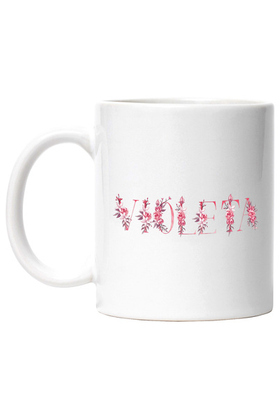 StoryGift Romania Cana Cu Numele Violeta, Floral, Colorat, Creativ, Frumos, U...