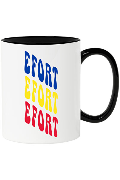 StoryGift Romania Cana Cuvantul Efort, in Culorile Steagului Romaniei, Rosu, ...