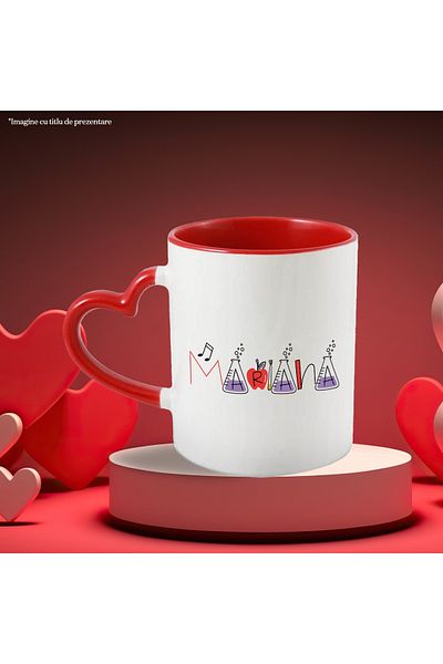 StoryGift Romania Mug With Name Mariana, School, Chemistry, Materials, Algebra, Geometry, 330ml, Wax, With,STG