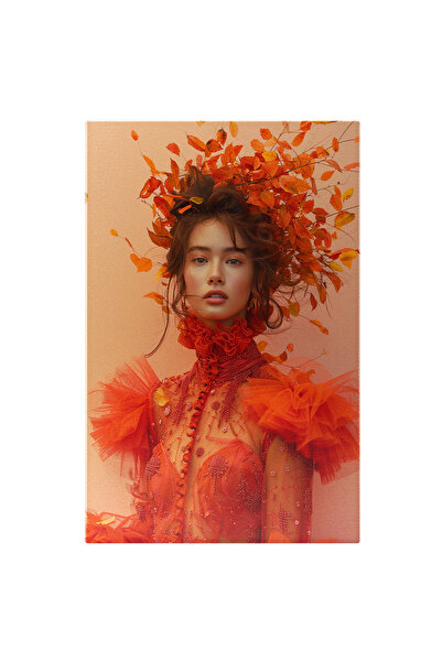 StoryGift Romania Tablou Canvas Adierea Vântului De Toamnă În Părul Doamnei C...