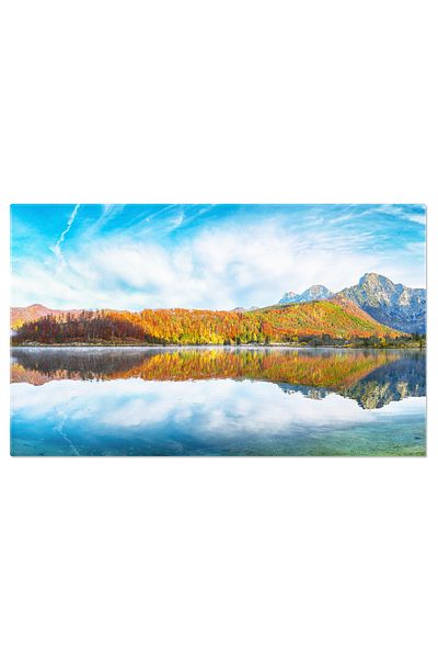 StoryGift Romania Tablou Canvas Peisaj De Toamna Uimitor La Dimineata Insorita Pe Pajistea De Alp Natura, Toamna,